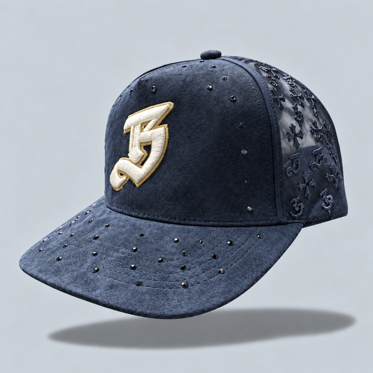 Navy Jeweled Hat 2.0