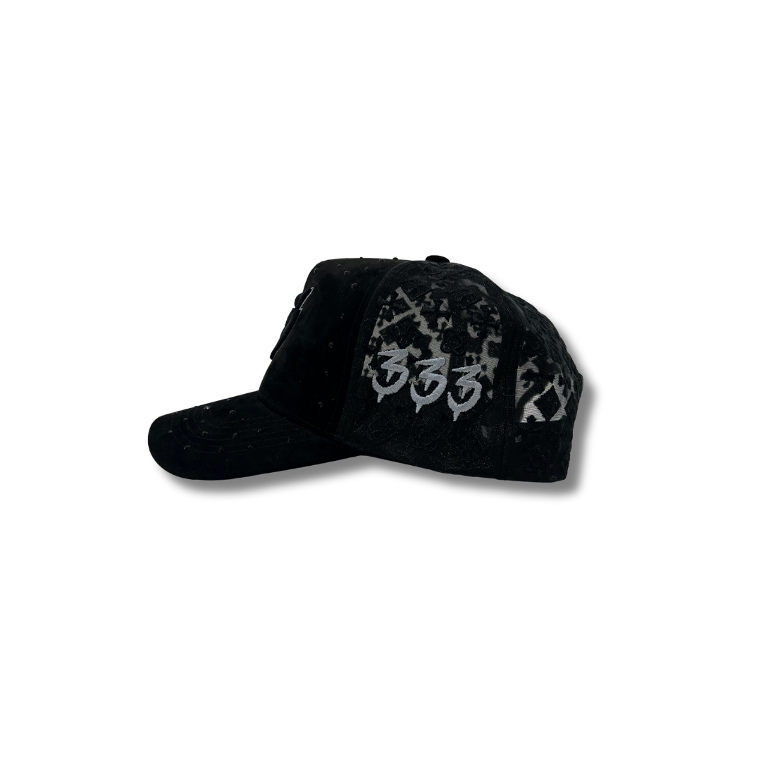 Black Jeweled "B" Hat