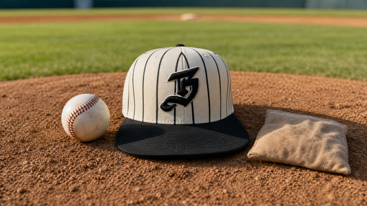 Vintage Baseball Pin Stripe Black B Cap