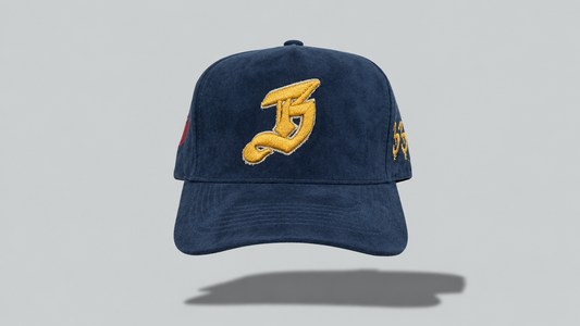 Nueva York Hat Navy Blue With Gold B