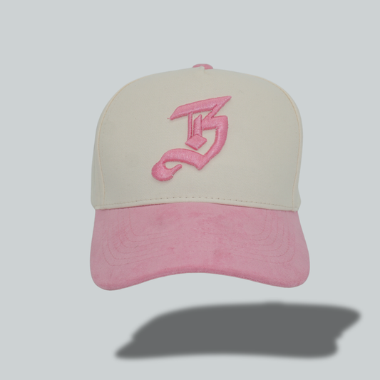 Two- Tone Pink "B" Hat