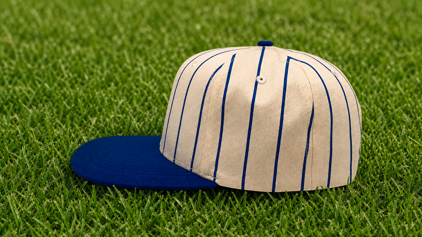 Vintage Baseball  Pin Stripe Blue B Hat