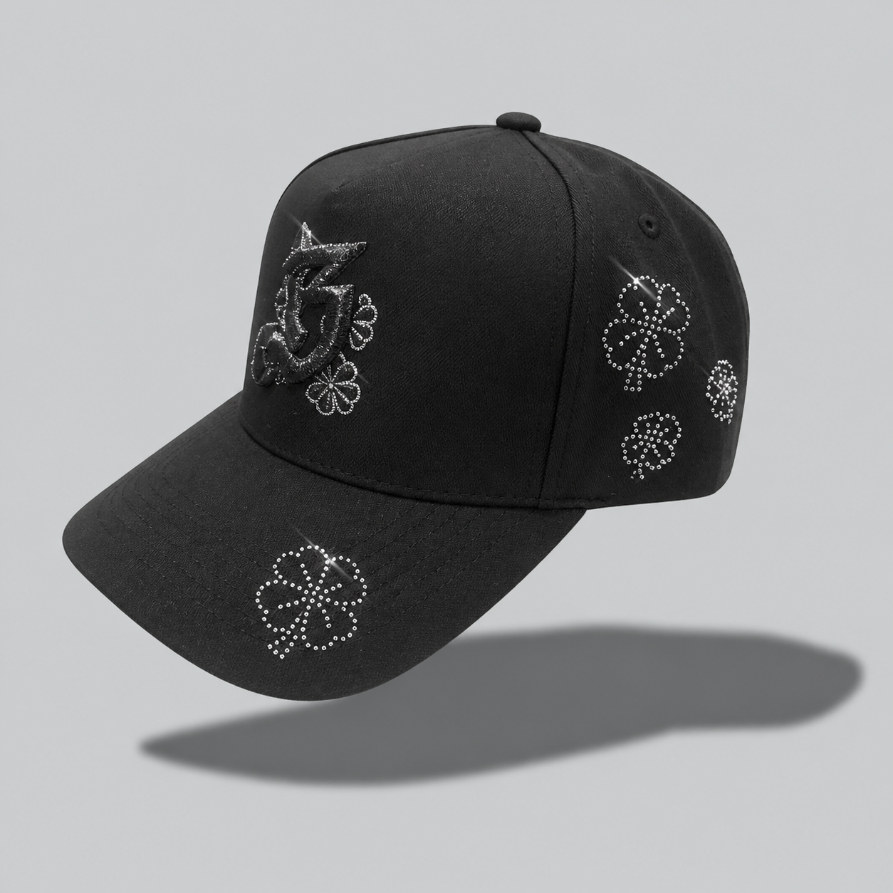 Clover Jeweled With Black Metallic B