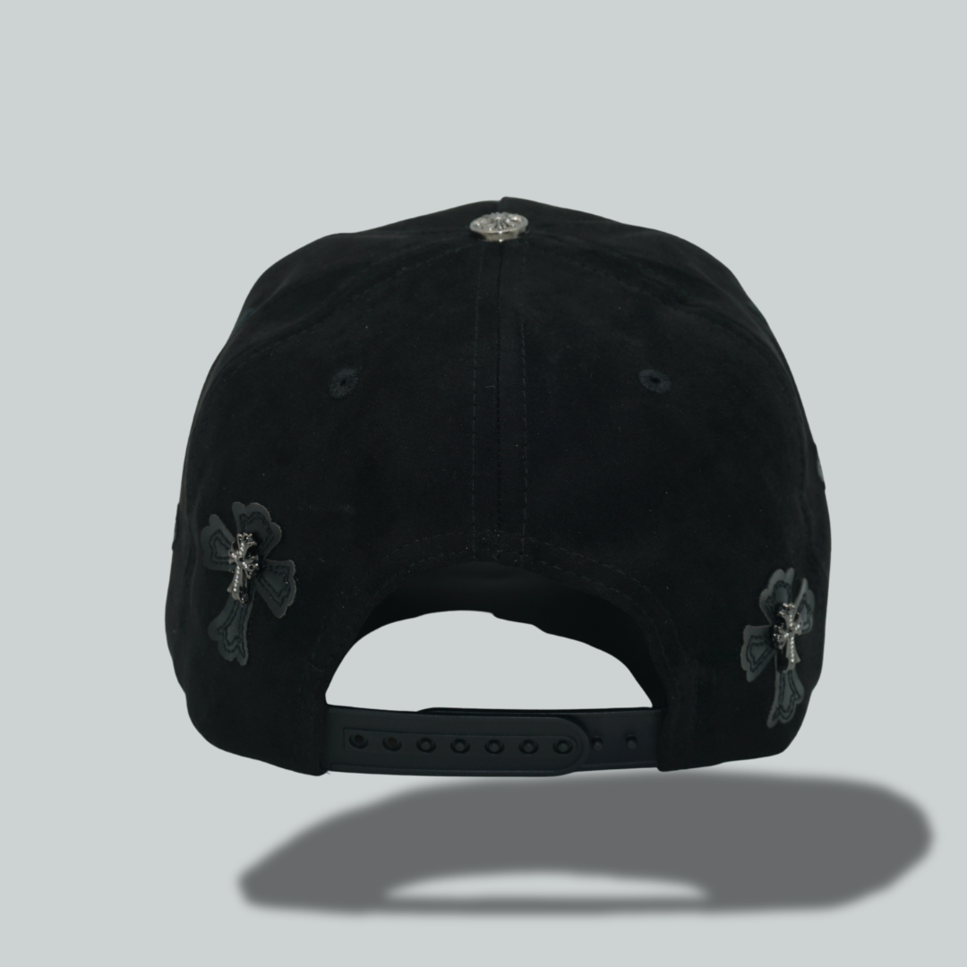 Cross Detailed, Black "B" Hat