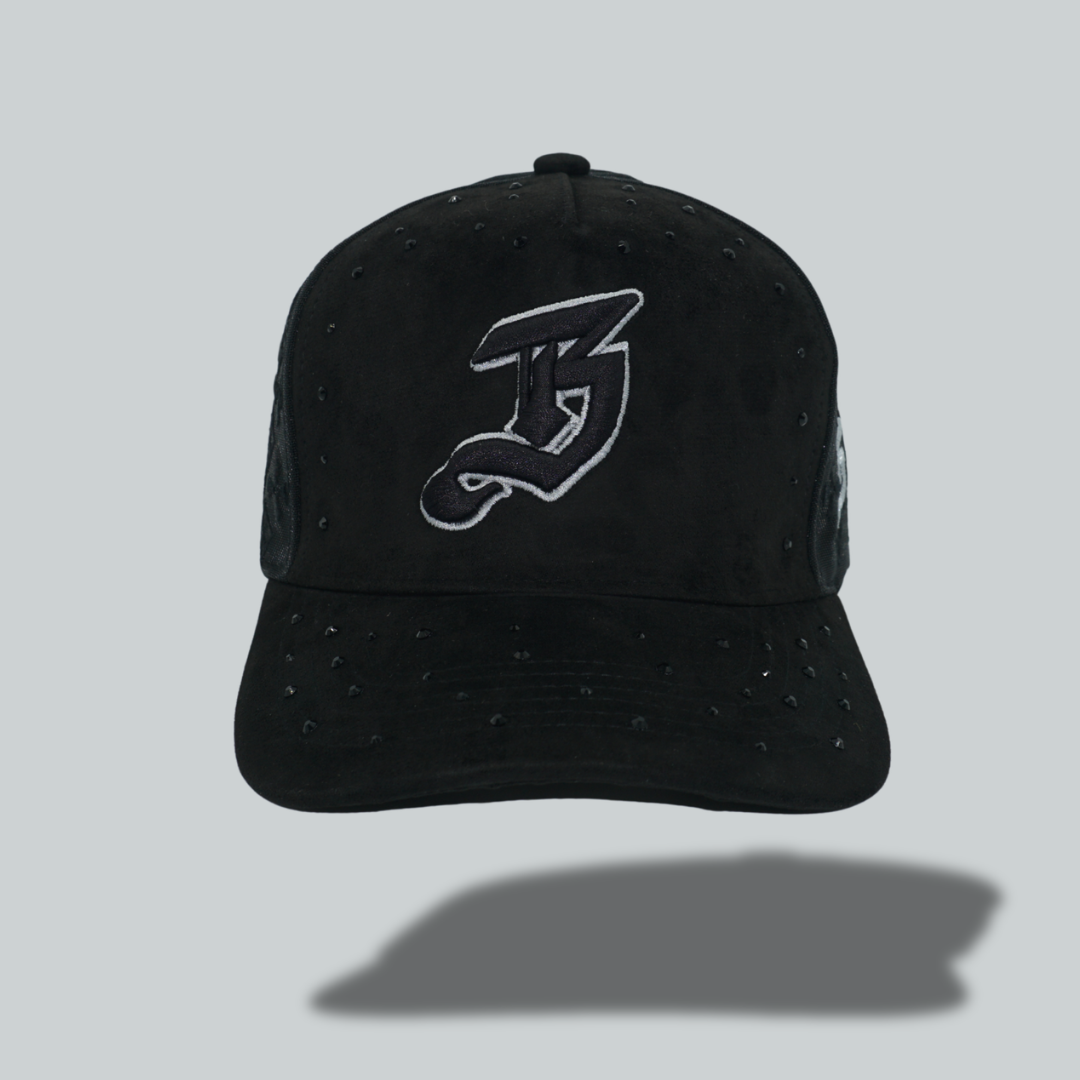 Black Jeweled "B" Hat