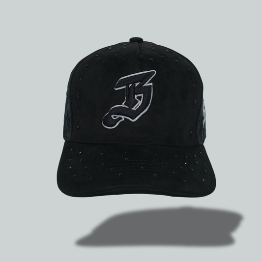 Black Jeweled "B" Hat