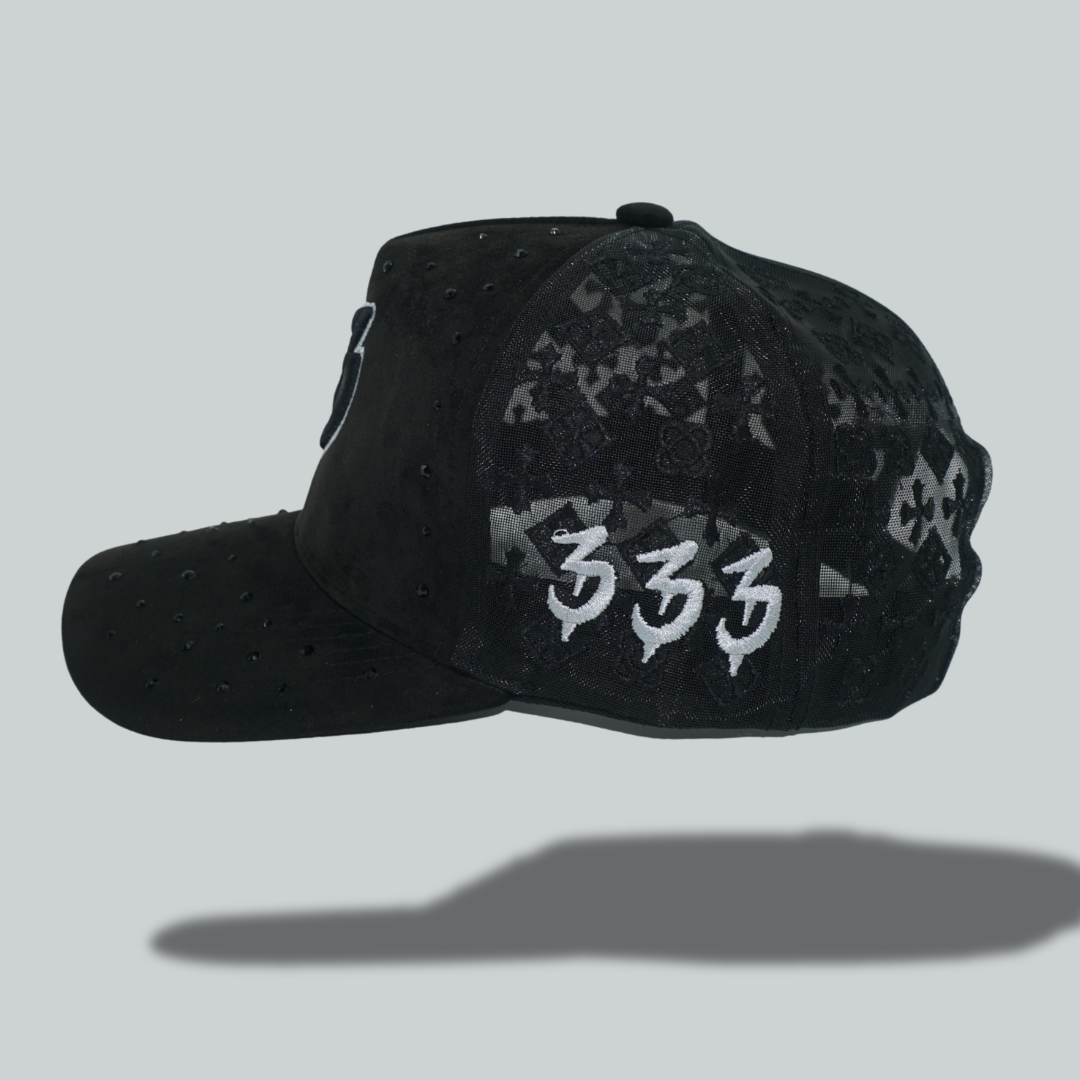 Black Jeweled "B" Hat