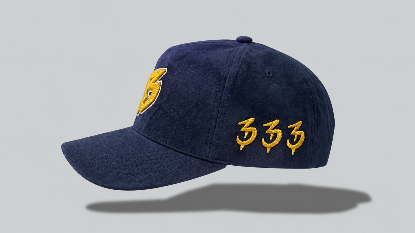 Nueva York Hat Navy Blue With Gold B