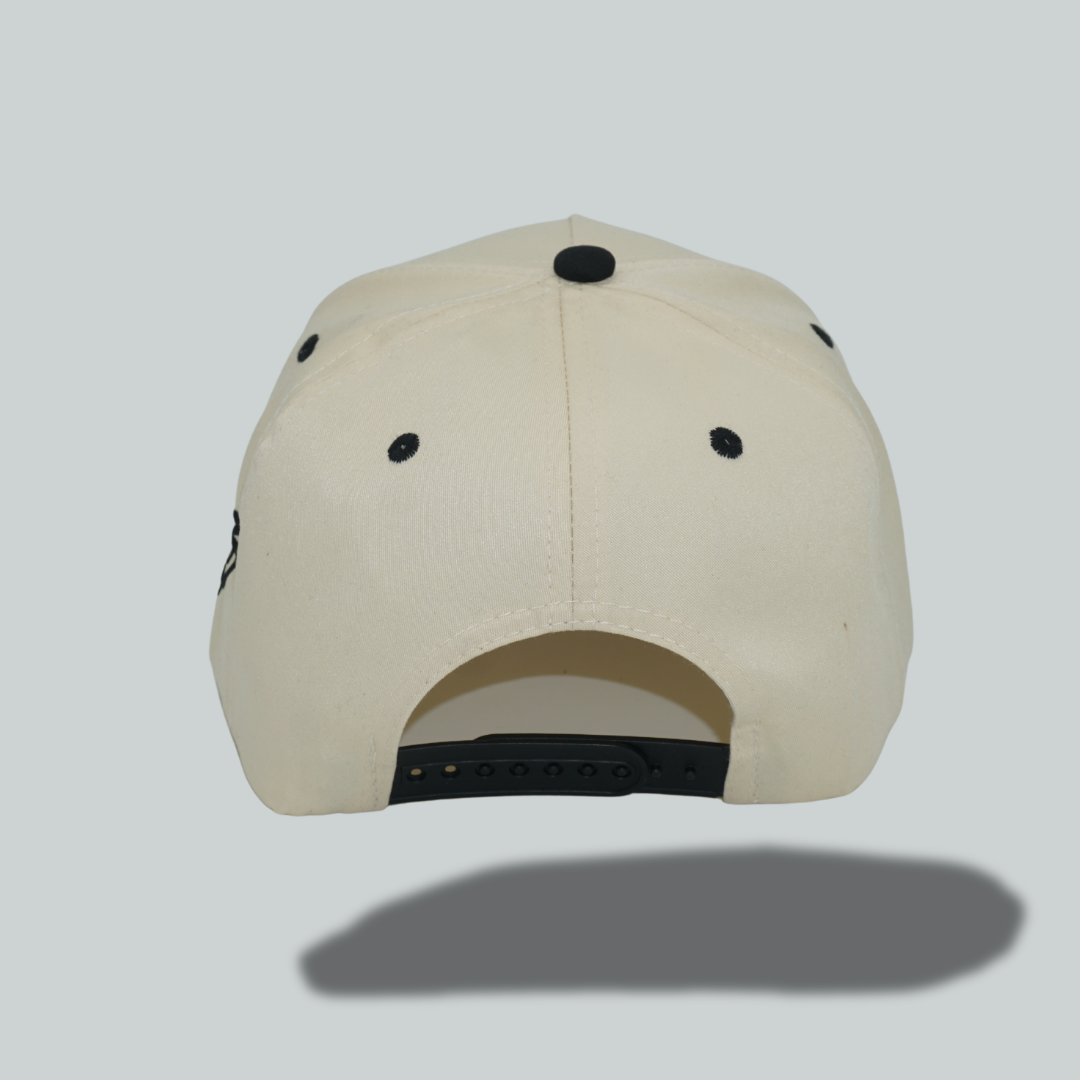 Two-Tone Beige "B" Hat