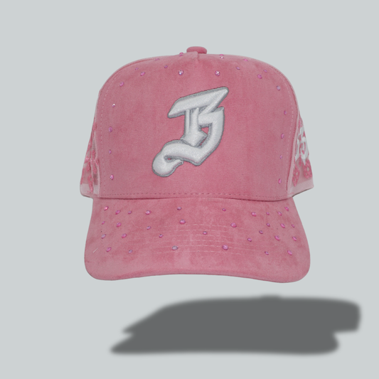 Pink Jeweled "B" Hat