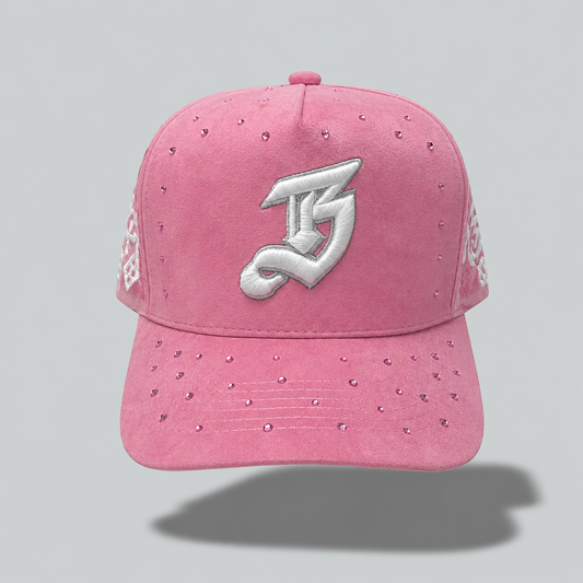 Pink Jeweled "B" Hat