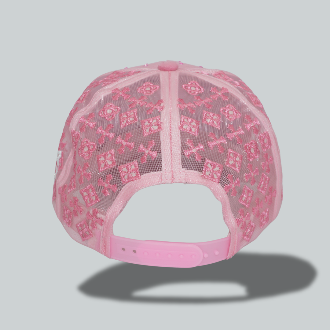 Pink Jeweled "B" Hat