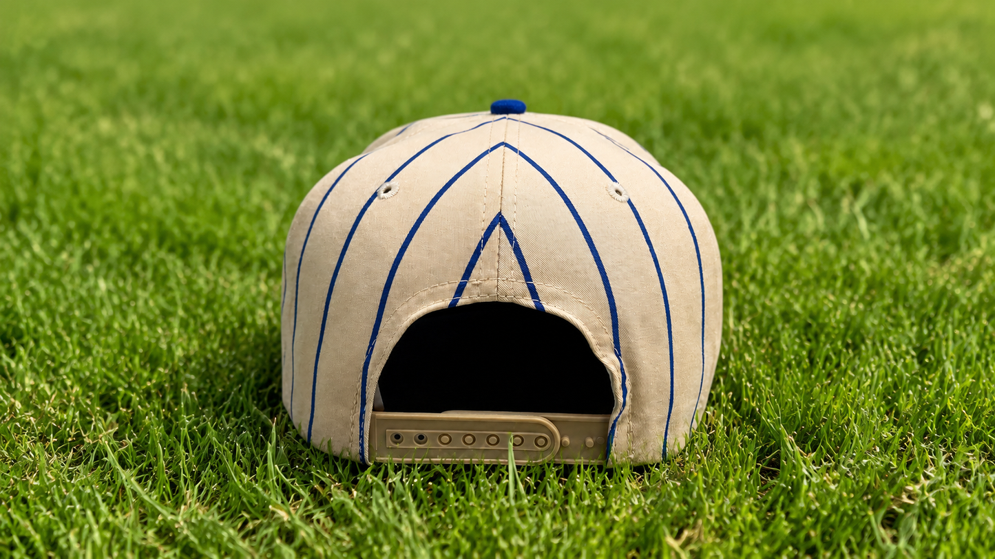 Vintage Baseball  Pin Stripe Blue B Hat