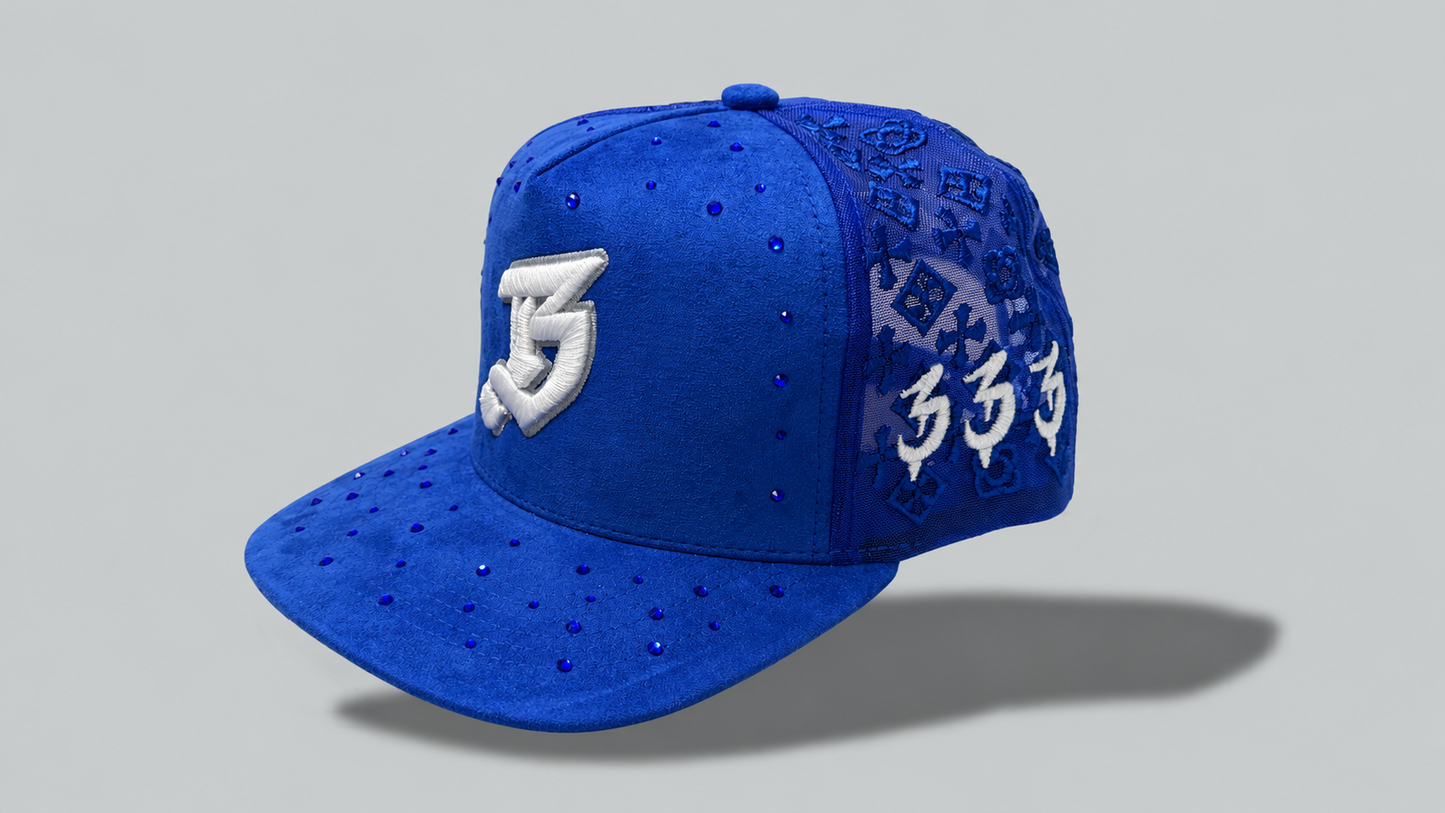 Blue Jeweled "B" Hat