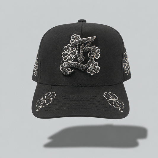 Clover Jeweled With Black Metallic B