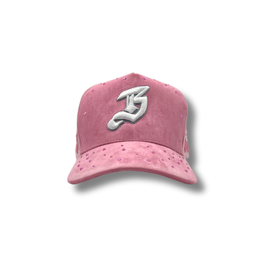 Pink Jeweled "B" Hat