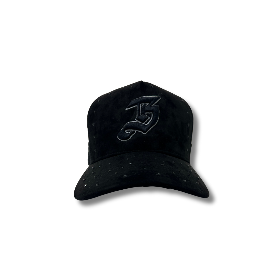 Black Jeweled "B" Hat
