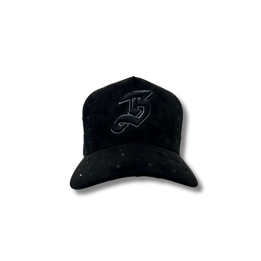 Black Jeweled "B" Hat