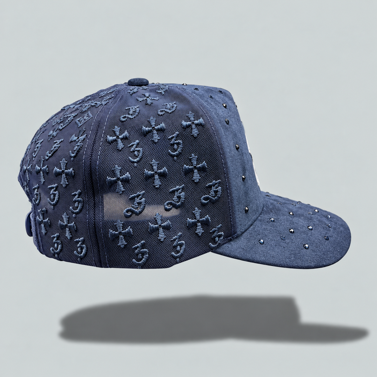 Navy Jeweled Hat 2.0