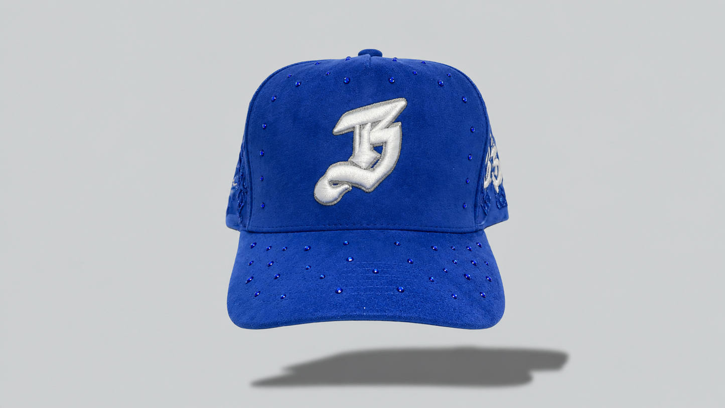 Blue Jeweled "B" Hat
