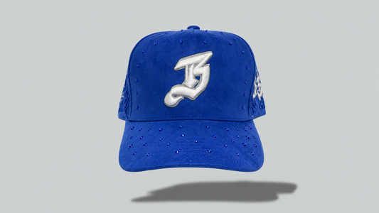 Blue Jeweled "B" Hat