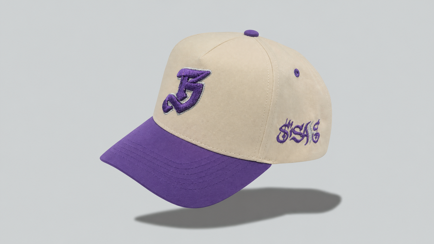 Limited Si Sabe Hat Cream With Purple B