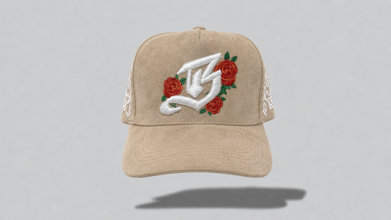 B Rose Beige Mesh Hat