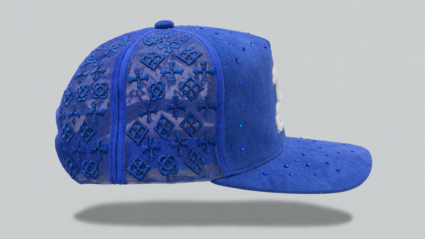 Blue Jeweled "B" Hat