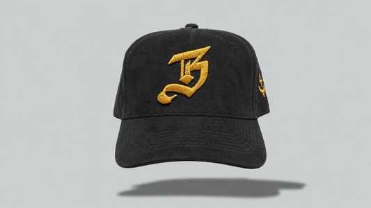 Two-Tone Black -Gold B Hat