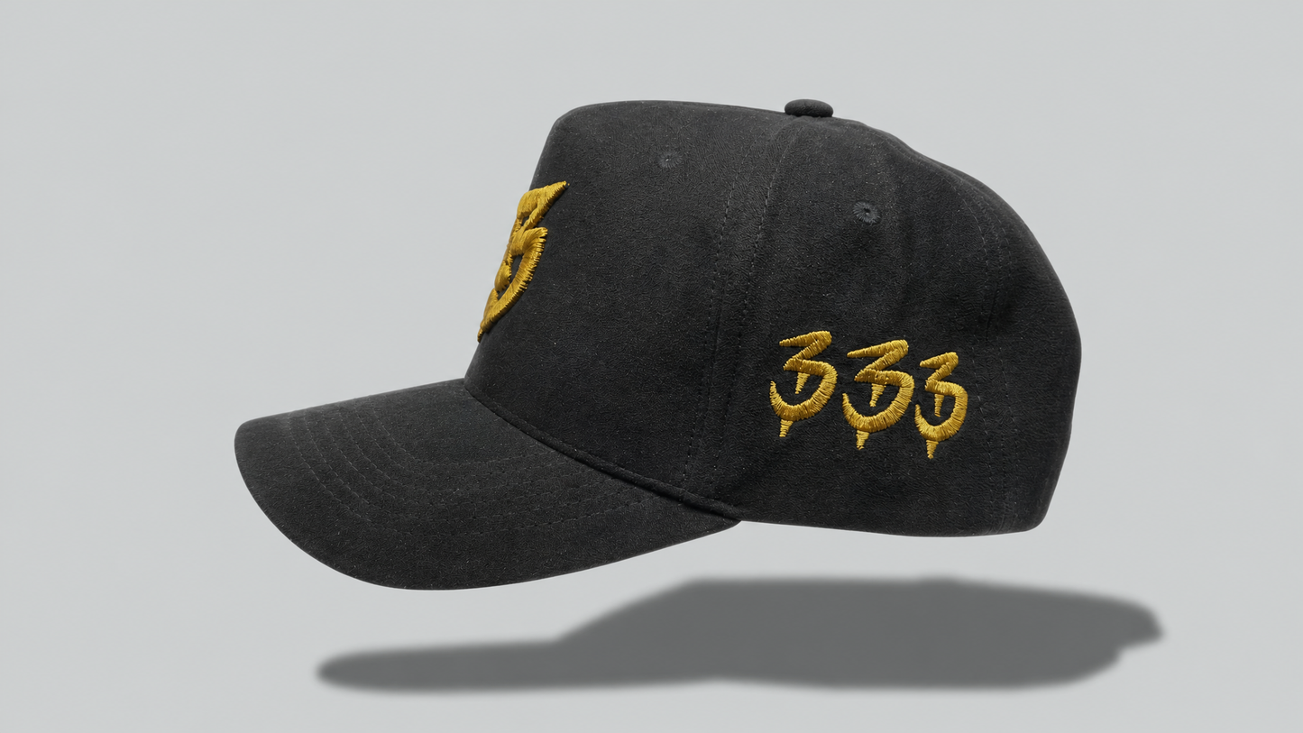 Two-Tone Black -Gold B Hat